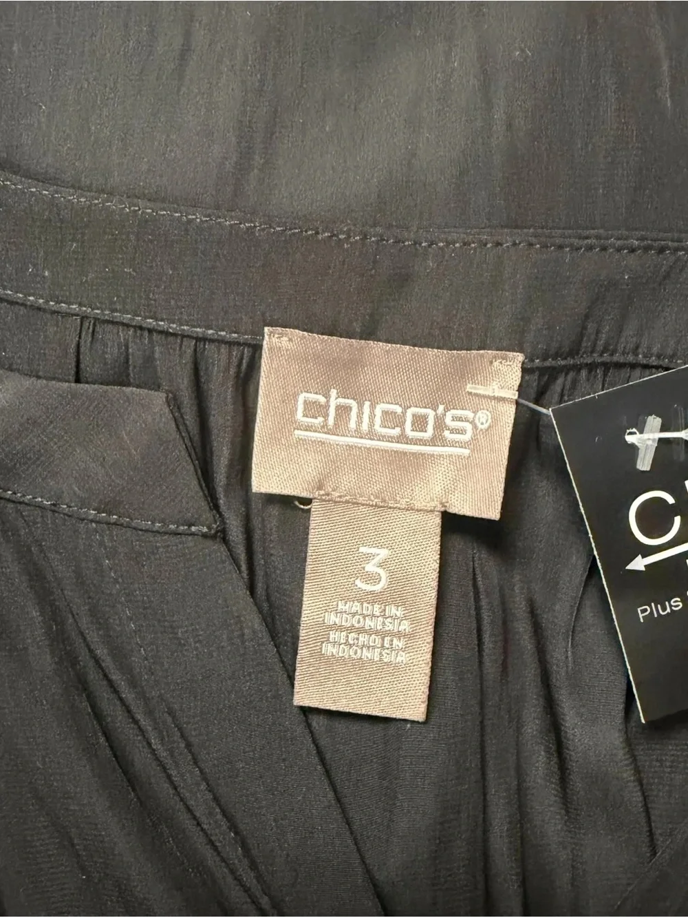 Chico's Black Button Up Top - Size 16